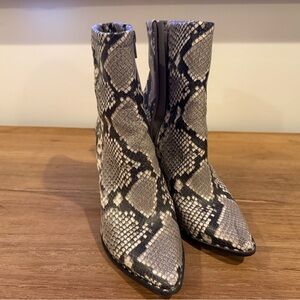 Steve Madden Gray Snakeskin Ankle Booties